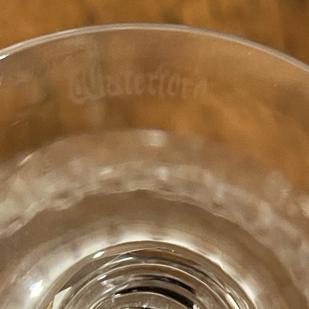 2 - Waterford Crystal Colleen Pattern - Short Stem Claret Wine Glasses 4 3/4